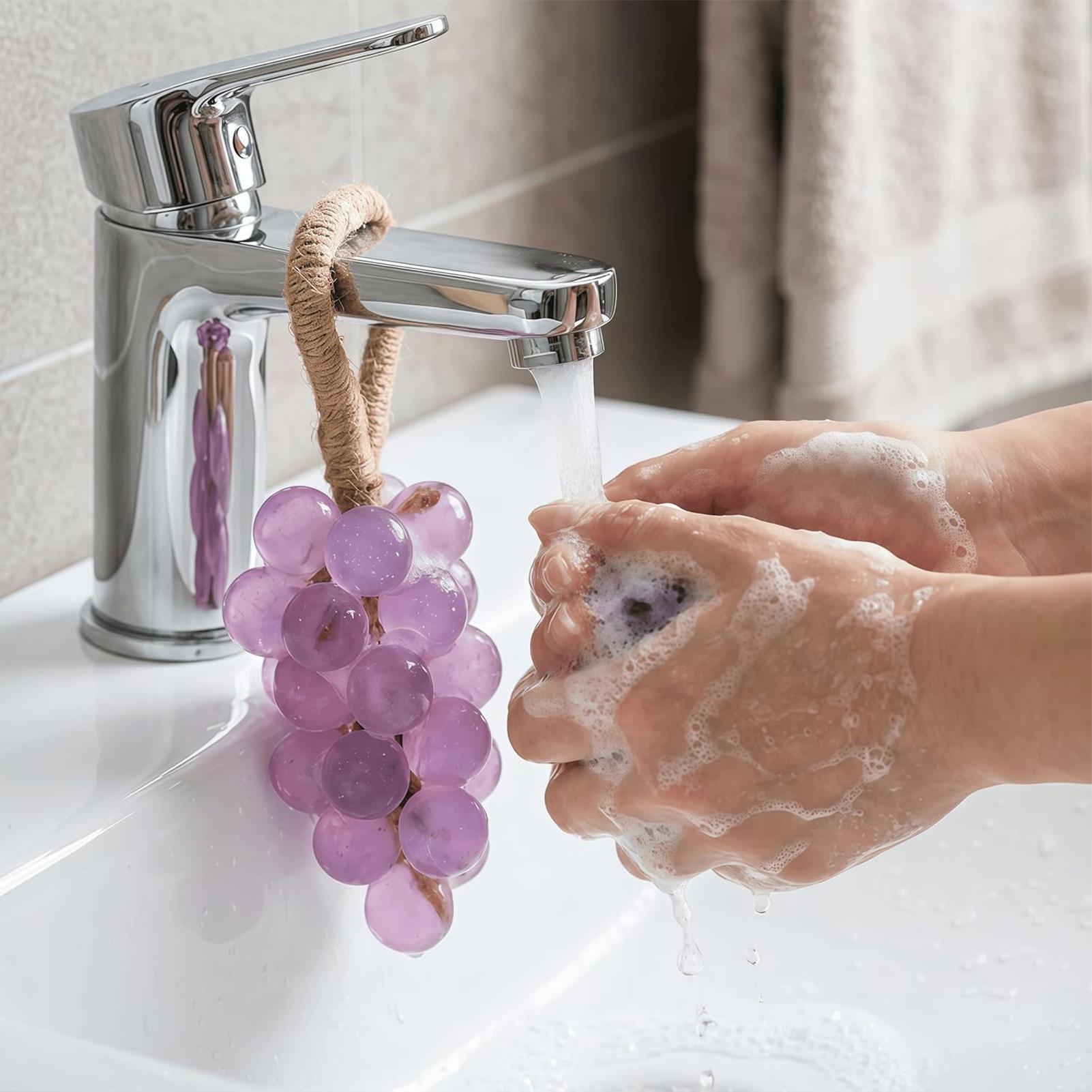 Soap Making Easy - DIY石鹸作りキット グレープソープモールド 簡単リリース 食品グレードのクラフトモールド ジュートロープ付き 母の日