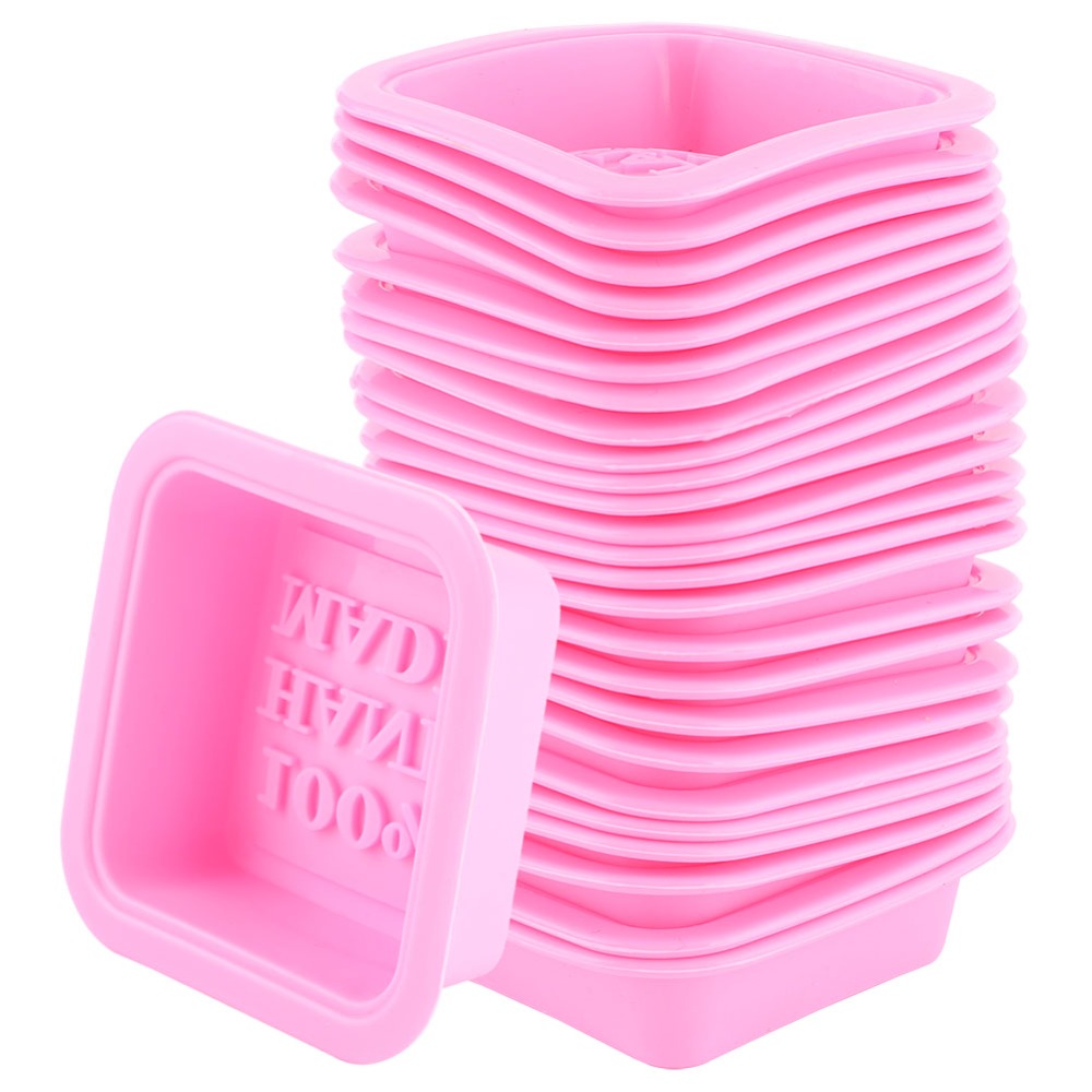 Soap Making Easy - 25個入り 再利用可能 シリコン製石鹸型 ノンスティック 柔軟な石鹸作りトレイ 小型