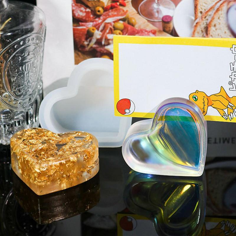 Soap Making Notes - 3D ハート型 3D ハート付箋ホルダー型ポータブルクラフト用品石鹸作りアクセサリーエポキシ樹脂石膏