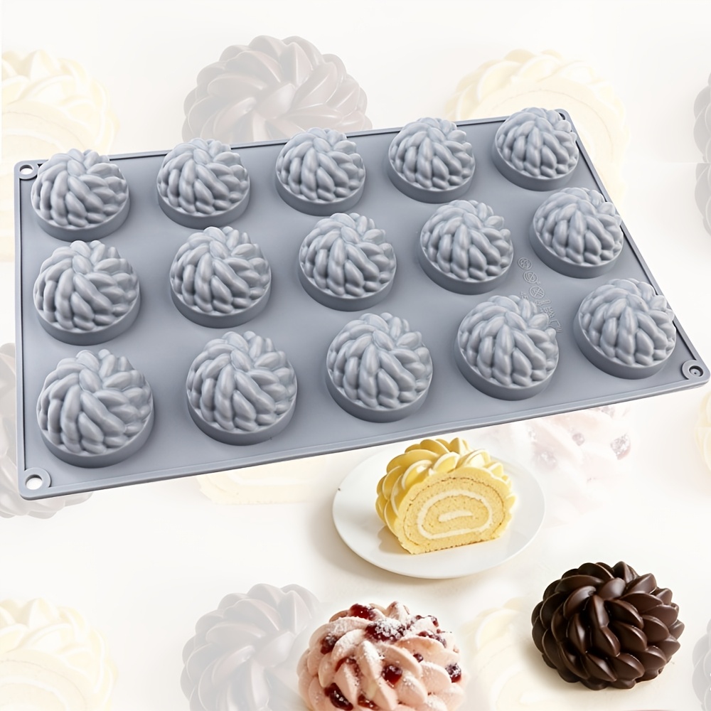 Soap Making Easy - 1個のケーキ型 サンタアナフローラル - 花の形をしたムース型、ケーキ、ムース、デザート、キャンドル、石鹸、チョコレートを作ることができるベーキング型 - シリコン製の重ね花びらデザイン
