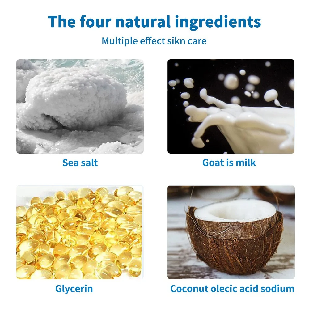 100 グラム手作り石鹸豊かで柔らかい泡天然手作り海塩ヤギミ - Soap Making Ingredients のレビューと価格