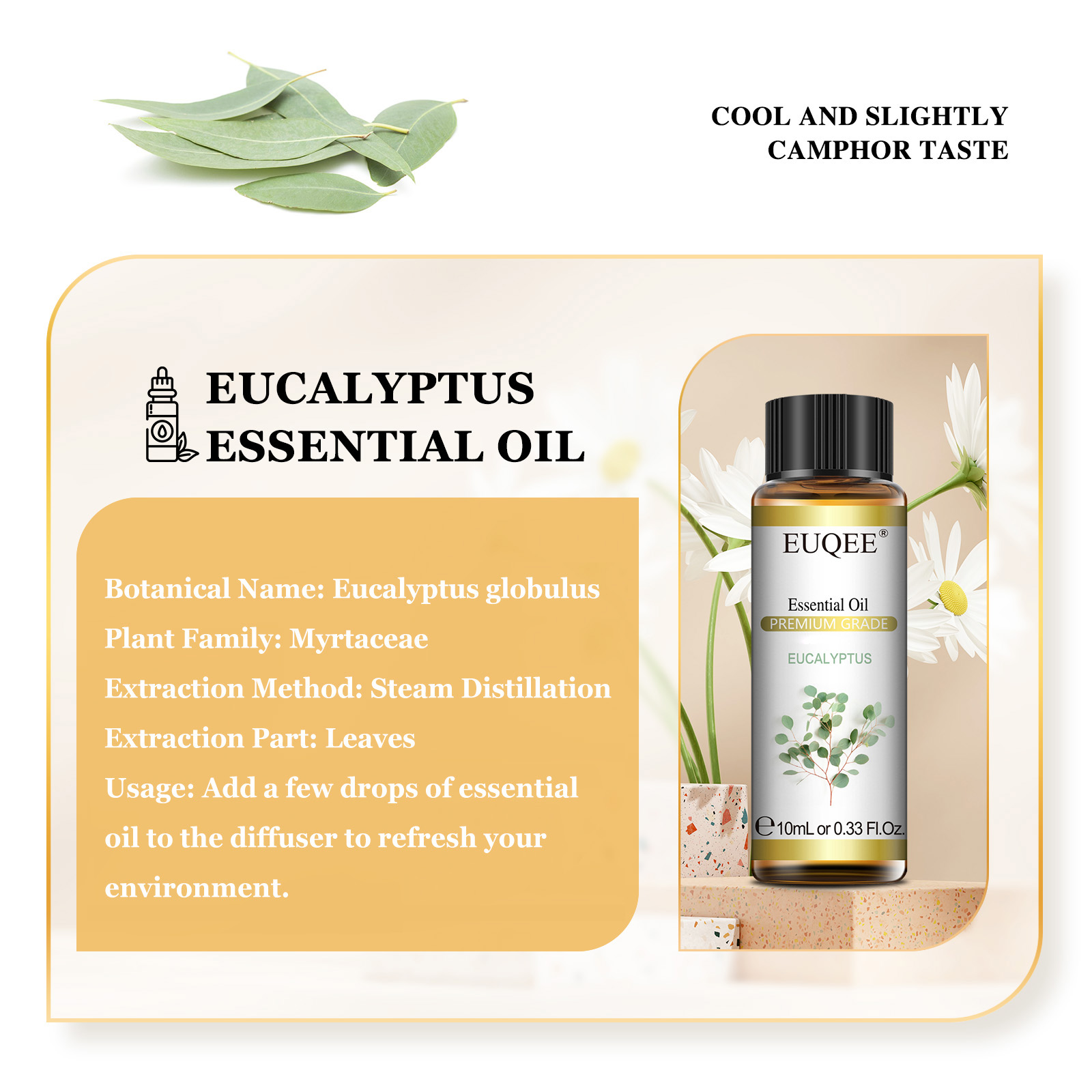 EUQEE 10 ミリリットル天然エッセンシャルオイルユーカ - Soap Making Ingredients のレビューと価格