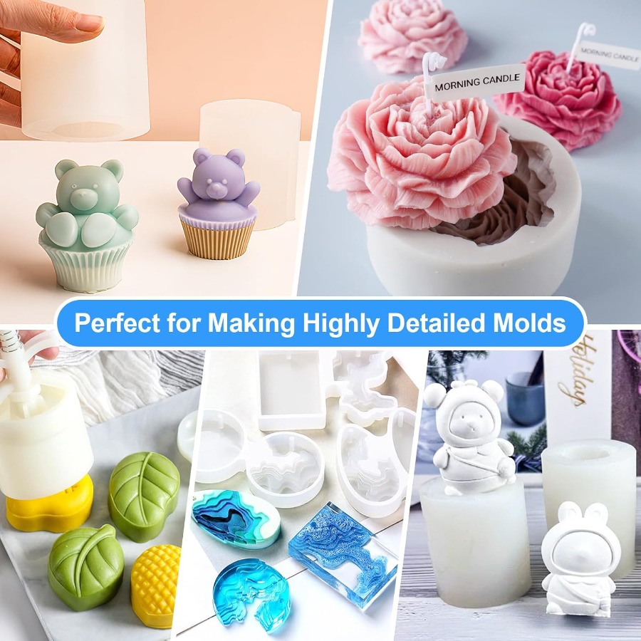 シリコンモールド作成キット、38.8オンス 15A弾性液体シ - Soap Making Ingredients のレビューと価格
